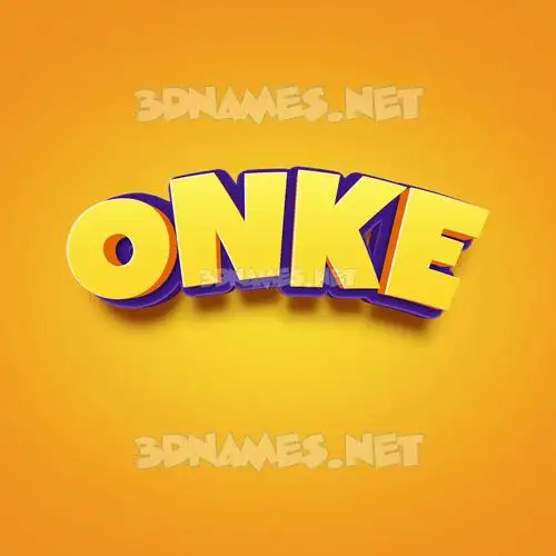 onke in Orange Toon style - 3D name wallpaper onke in Orange Toon style - 3D name wallpaper