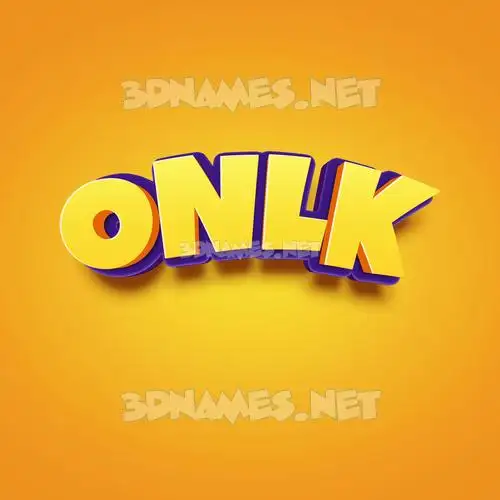 onlk in Orange Toon style - 3D name wallpaper onlk in Orange Toon style - 3D name wallpaper