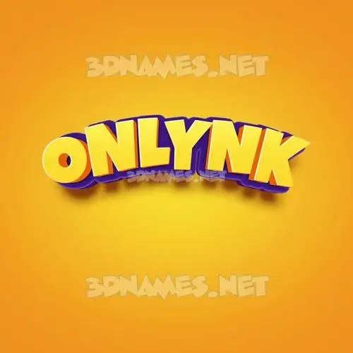 onlynk in Orange Toon style - 3D name wallpaper