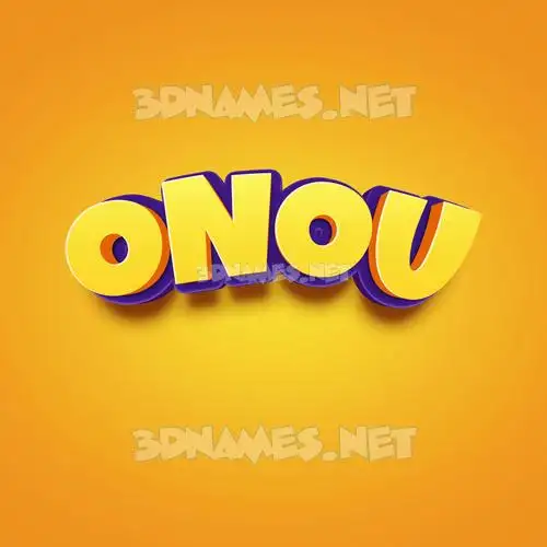 onou in Orange Toon style - 3D name wallpaper onou in Orange Toon style - 3D name wallpaper
