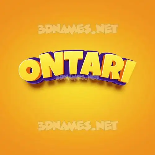 ontari in Orange Toon style - 3D name wallpaper