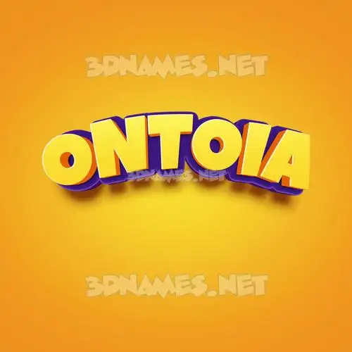 ontoia in Orange Toon style - 3D name wallpaper