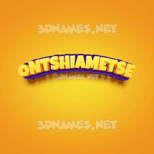 ontshiametse in Orange Toon style - 3D name wallpaper ontshiametse in Orange Toon style - 3D name wallpaper