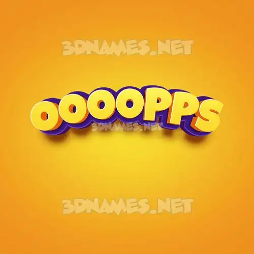 oooopps in Orange Toon style - 3D name wallpaper oooopps in Orange Toon style - 3D name wallpaper