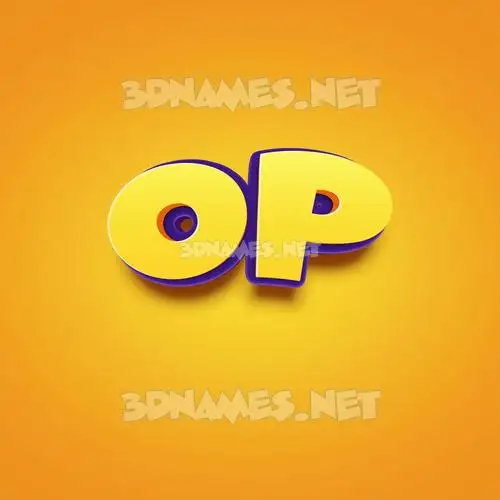 op in Orange Toon style - 3D name wallpaper op in Orange Toon style - 3D name wallpaper