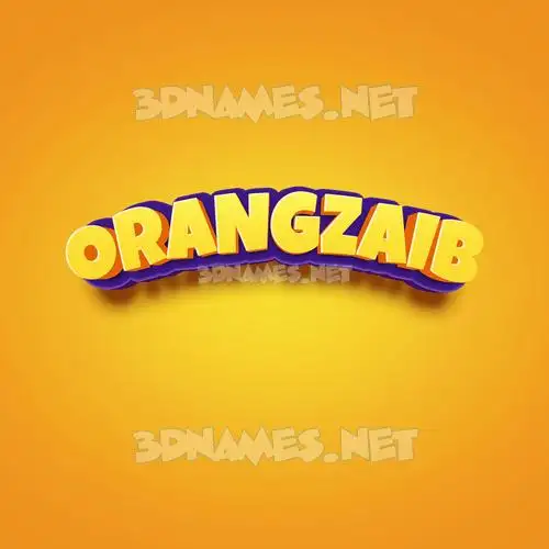 orangzaib in Orange Toon style - 3D name wallpaper orangzaib in Orange Toon style - 3D name wallpaper