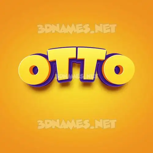 otto in Orange Toon style - 3D name wallpaper