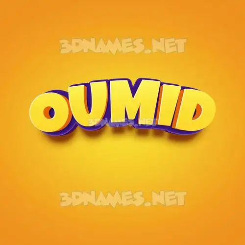 oumid in Orange Toon style - 3D name wallpaper oumid in Orange Toon style - 3D name wallpaper