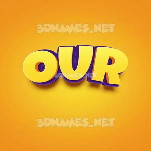 our in Orange Toon style - 3D name wallpaper our in Orange Toon style - 3D name wallpaper