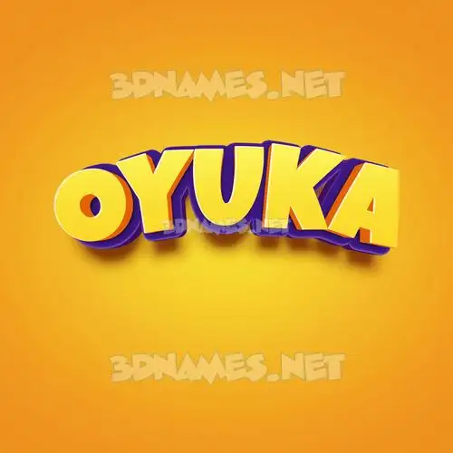 oyuka in Orange Toon style - 3D name wallpaper oyuka in Orange Toon style - 3D name wallpaper