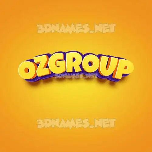 ozgroup in Orange Toon style - 3D name wallpaper