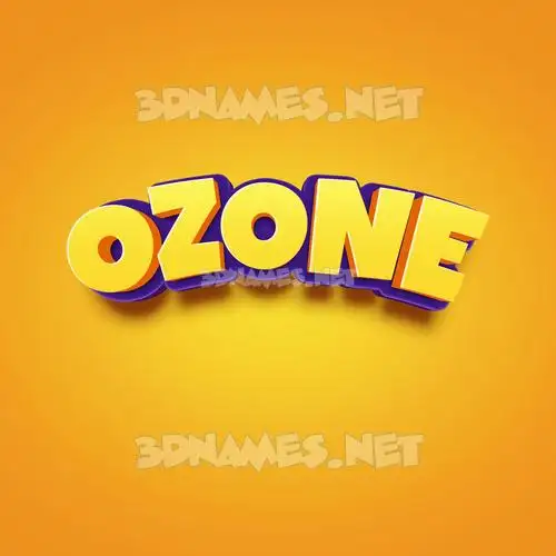 ozone in Orange Toon style - 3D name wallpaper