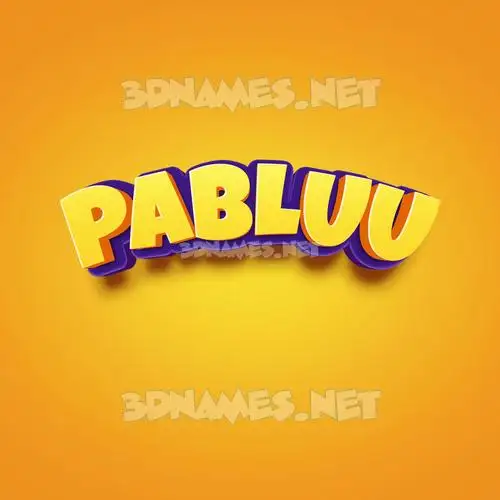 pabluu in Orange Toon style - 3D name wallpaper pabluu in Orange Toon style - 3D name wallpaper