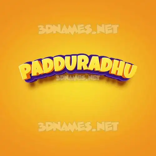 padduradhu in Orange Toon style - 3D name wallpaper padduradhu in Orange Toon style - 3D name wallpaper