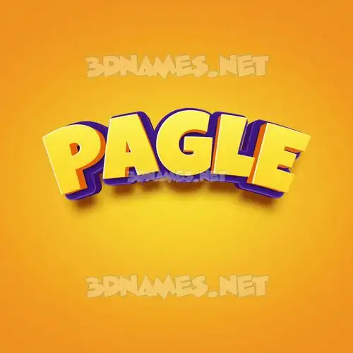 pagle in Orange Toon style - 3D name wallpaper pagle in Orange Toon style - 3D name wallpaper