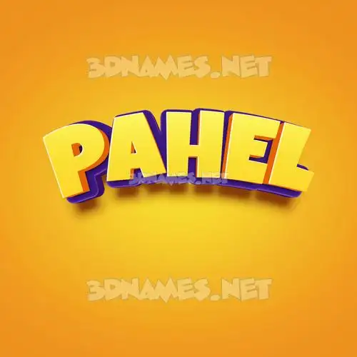 pahel in Orange Toon style - 3D name wallpaper pahel in Orange Toon style - 3D name wallpaper