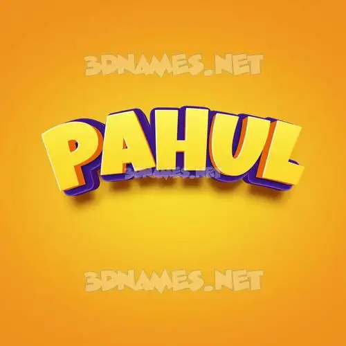 pahul in Orange Toon style - 3D name wallpaper pahul in Orange Toon style - 3D name wallpaper