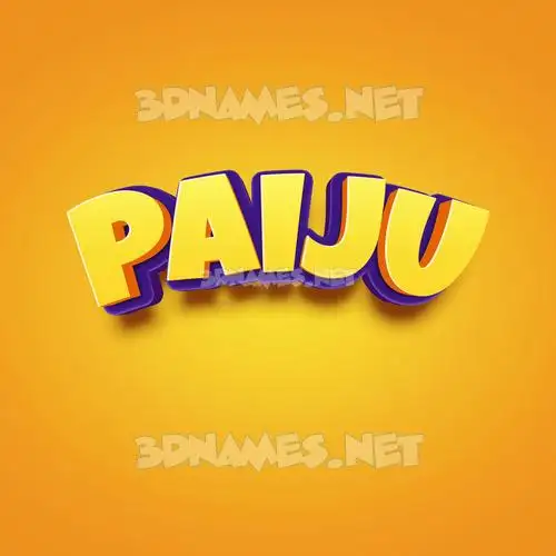 paiju in Orange Toon style - 3D name wallpaper