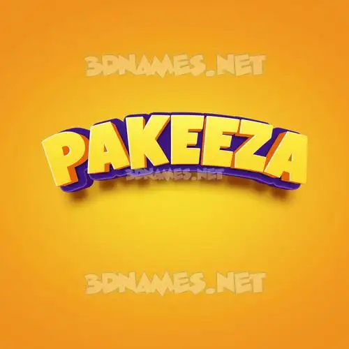 pakeeza in Orange Toon style - 3D name wallpaper pakeeza in Orange Toon style - 3D name wallpaper