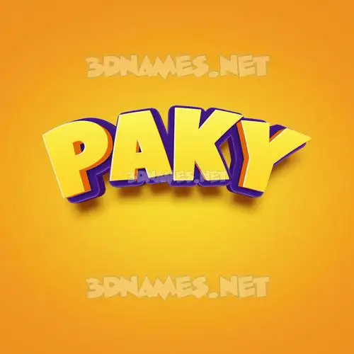 paky in Orange Toon style - 3D name wallpaper paky in Orange Toon style - 3D name wallpaper
