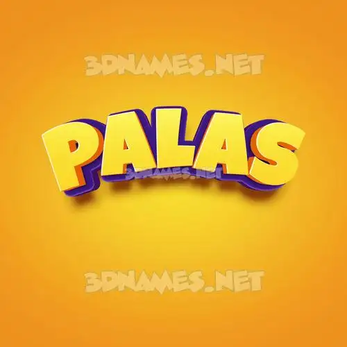palas in Orange Toon style - 3D name wallpaper palas in Orange Toon style - 3D name wallpaper