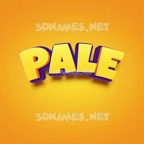 pale in Orange Toon style - 3D name wallpaper