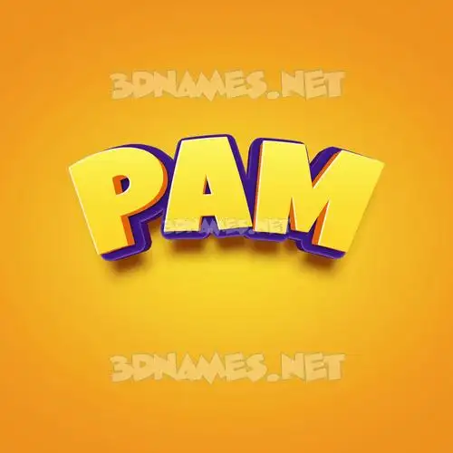 pam in Orange Toon style - 3D name wallpaper pam in Orange Toon style - 3D name wallpaper