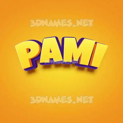 pami in Orange Toon style - 3D name wallpaper pami in Orange Toon style - 3D name wallpaper