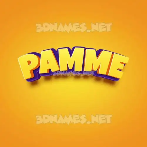 pamme in Orange Toon style - 3D name wallpaper pamme in Orange Toon style - 3D name wallpaper