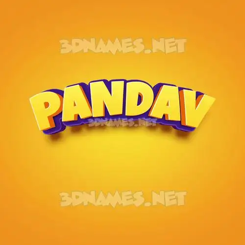 pandav in Orange Toon style - 3D name wallpaper pandav in Orange Toon style - 3D name wallpaper