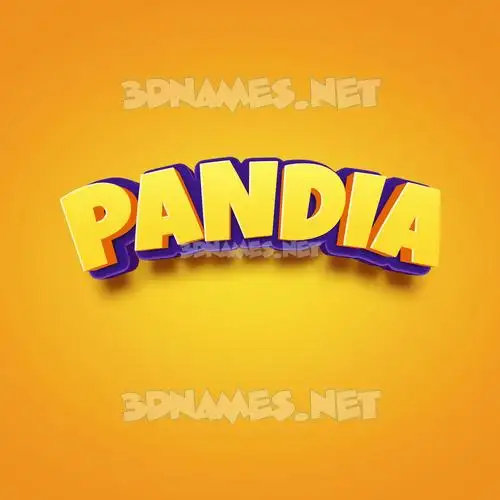 pandia in Orange Toon style - 3D name wallpaper pandia in Orange Toon style - 3D name wallpaper