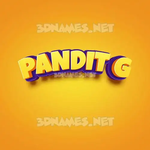 pandit g in Orange Toon style - 3D name wallpaper pandit g in Orange Toon style - 3D name wallpaper