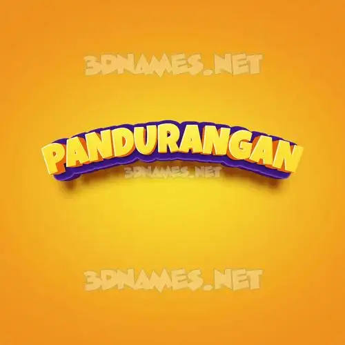 pandurangan in Orange Toon style - 3D name wallpaper