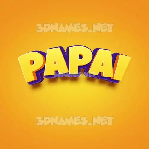 papai in Orange Toon style - 3D name wallpaper papai in Orange Toon style - 3D name wallpaper