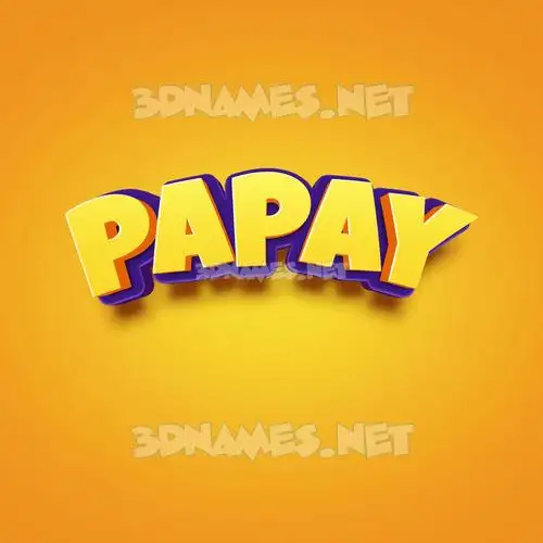papay in Orange Toon style - 3D name wallpaper papay in Orange Toon style - 3D name wallpaper