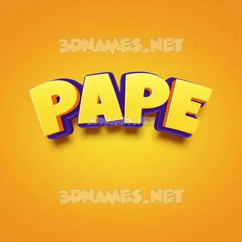 pape in Orange Toon style - 3D name wallpaper