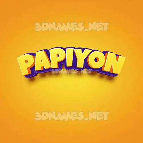 papiyon in Orange Toon style - 3D name wallpaper papiyon in Orange Toon style - 3D name wallpaper