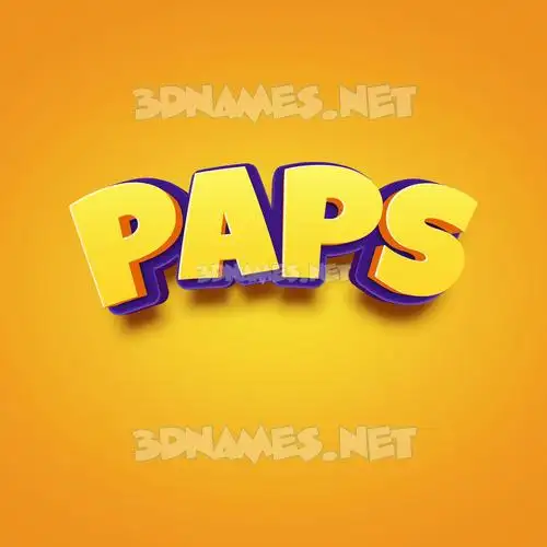 paps in Orange Toon style - 3D name wallpaper paps in Orange Toon style - 3D name wallpaper