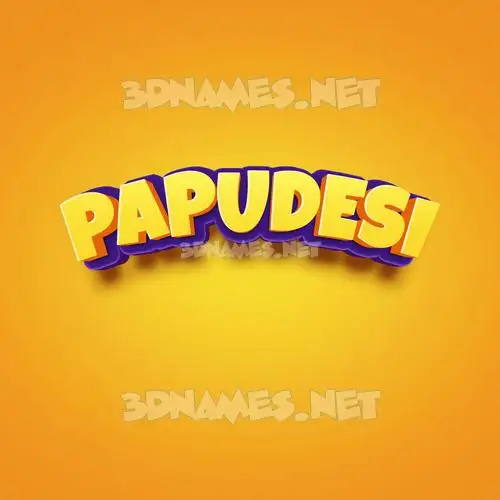 papudesi in Orange Toon style - 3D name wallpaper papudesi in Orange Toon style - 3D name wallpaper