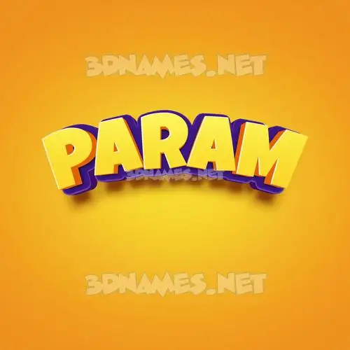 param in Orange Toon style - 3D name wallpaper param in Orange Toon style - 3D name wallpaper