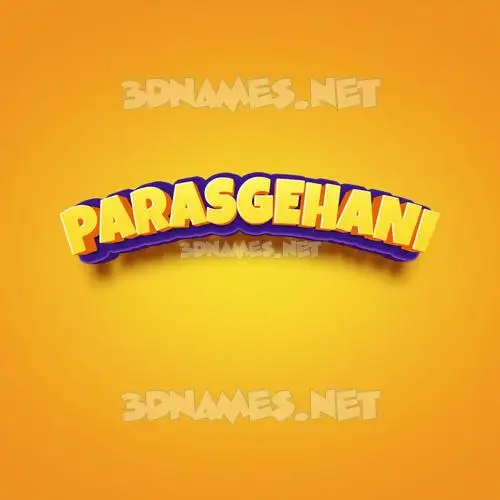 parasgehani in Orange Toon style - 3D name wallpaper parasgehani in Orange Toon style - 3D name wallpaper