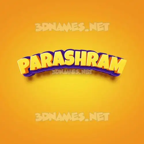 parashram in Orange Toon style - 3D name wallpaper