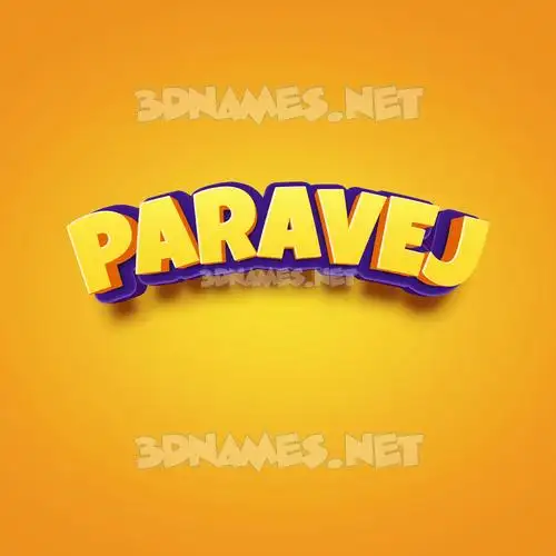 paravej in Orange Toon style - 3D name wallpaper paravej in Orange Toon style - 3D name wallpaper