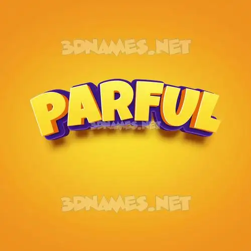 parful in Orange Toon style - 3D name wallpaper parful in Orange Toon style - 3D name wallpaper