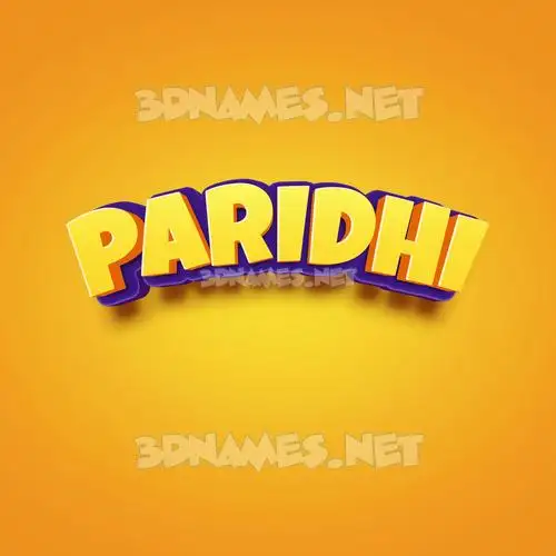 paridhi in Orange Toon style - 3D name wallpaper