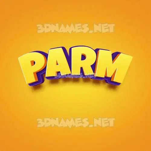 parm in Orange Toon style - 3D name wallpaper parm in Orange Toon style - 3D name wallpaper