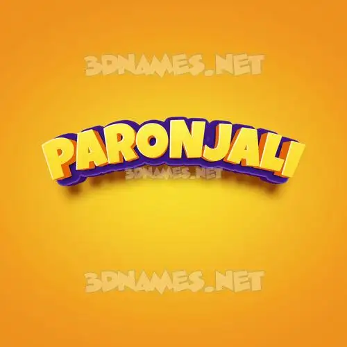 paronjali in Orange Toon style - 3D name wallpaper paronjali in Orange Toon style - 3D name wallpaper