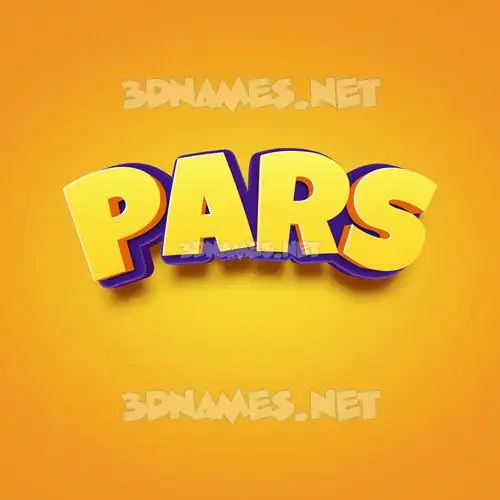 pars in Orange Toon style - 3D name wallpaper pars in Orange Toon style - 3D name wallpaper
