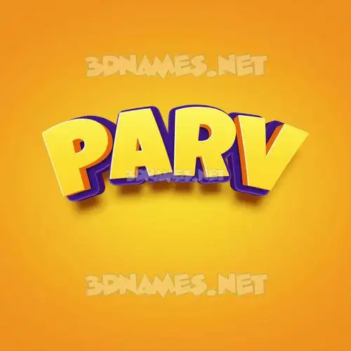 parv in Orange Toon style - 3D name wallpaper parv in Orange Toon style - 3D name wallpaper