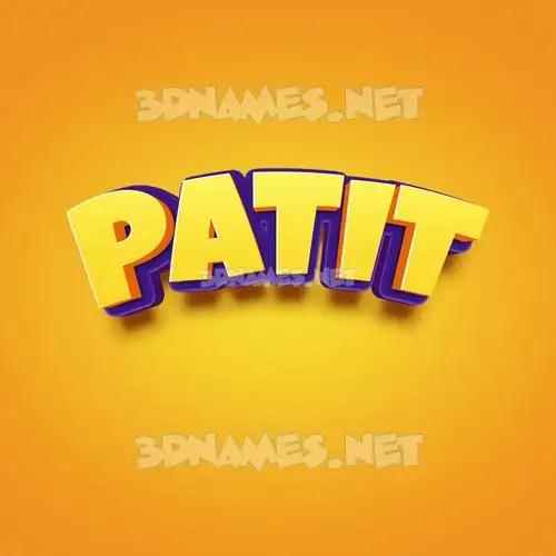 patit in Orange Toon style - 3D name wallpaper patit in Orange Toon style - 3D name wallpaper